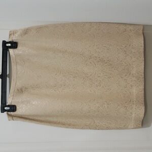 Kate Hill Women's Size 10 Vintage Gold Embroidered Skirt